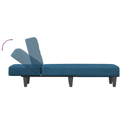 Chaise Longue in Velluto Blu - homemem39