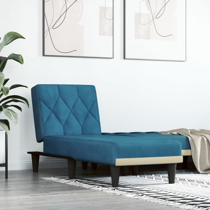 Chaise Longue in Velluto Blu - homemem39