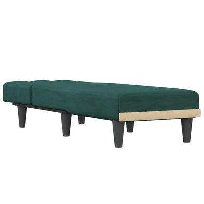 Chaise Longue in Velluto Verde Scuro