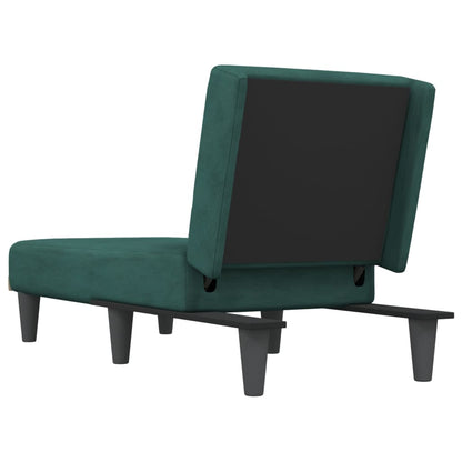 Chaise Longue in Velluto Verde Scuro - homemem39