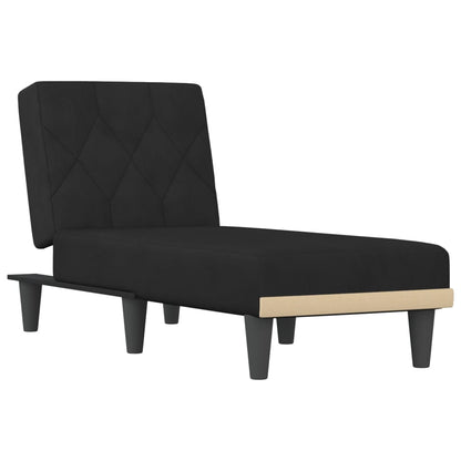 Chaise Longue in Velluto Nero - homemem39