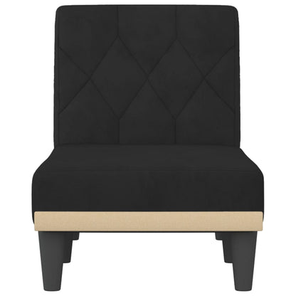 Chaise Longue in Velluto Nero