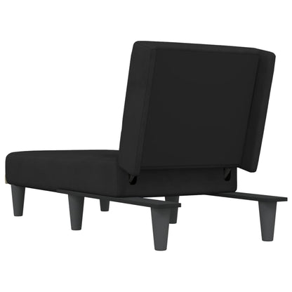 Chaise Longue in Velluto Nero