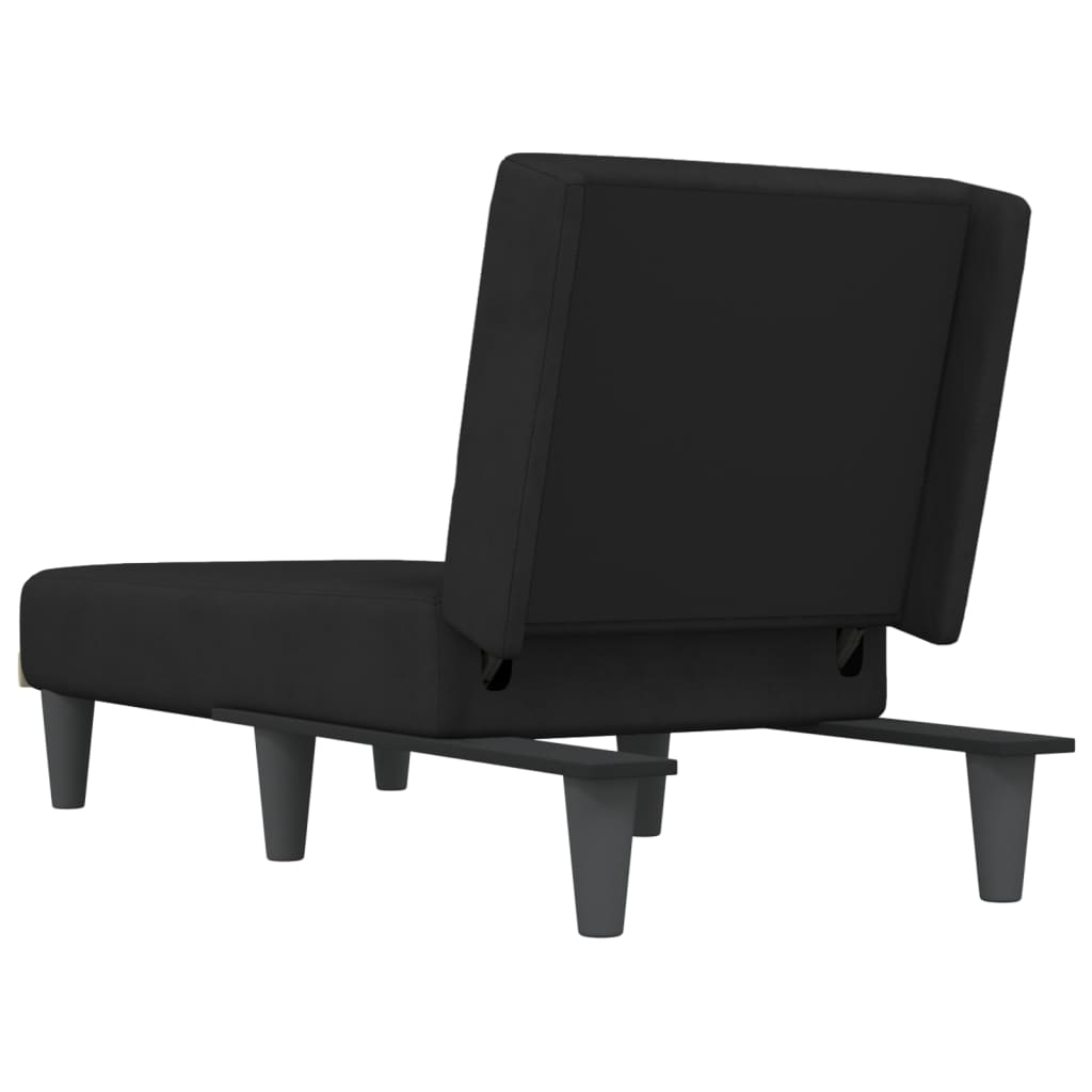 Chaise Longue in Velluto Nero - homemem39