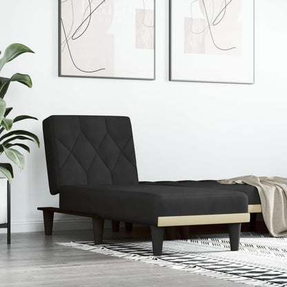 Chaise Longue in Velluto Nero