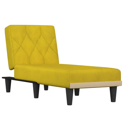 Chaise Longue in Velluto Giallo - homemem39