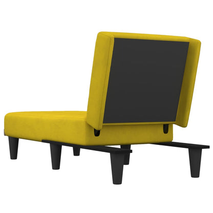 Chaise Longue in Velluto Giallo - homemem39