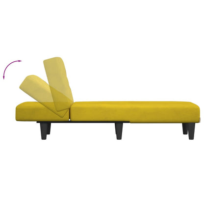 Chaise Longue in Velluto Giallo - homemem39