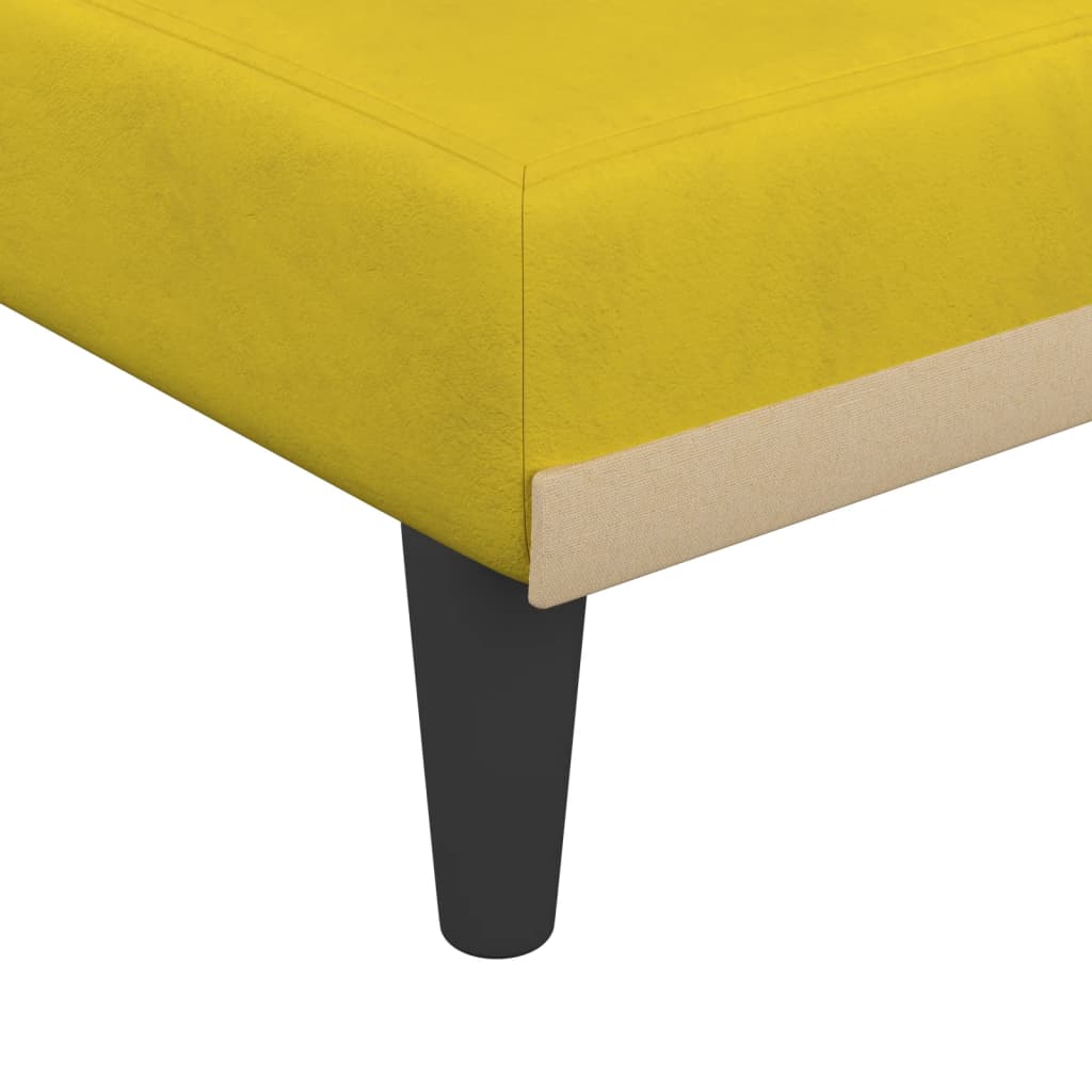 Chaise Longue in Velluto Giallo - homemem39