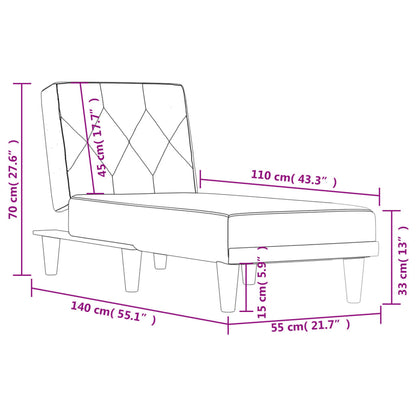 Chaise Longue in Velluto Giallo - homemem39