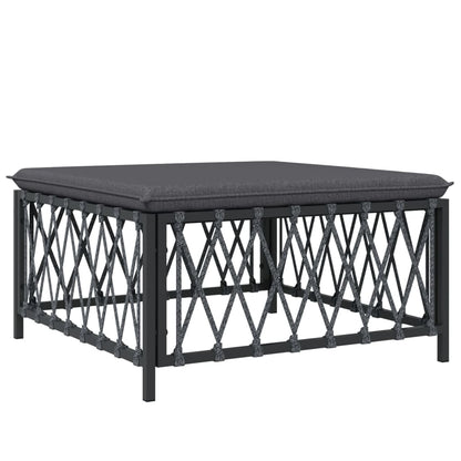 Set Salotto da Giardino 3 pz con Cuscini in Acciaio Antracite | homemem39