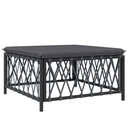 Set Salotto da Giardino 5 pz con Cuscini in Acciaio Antracite | homemem39