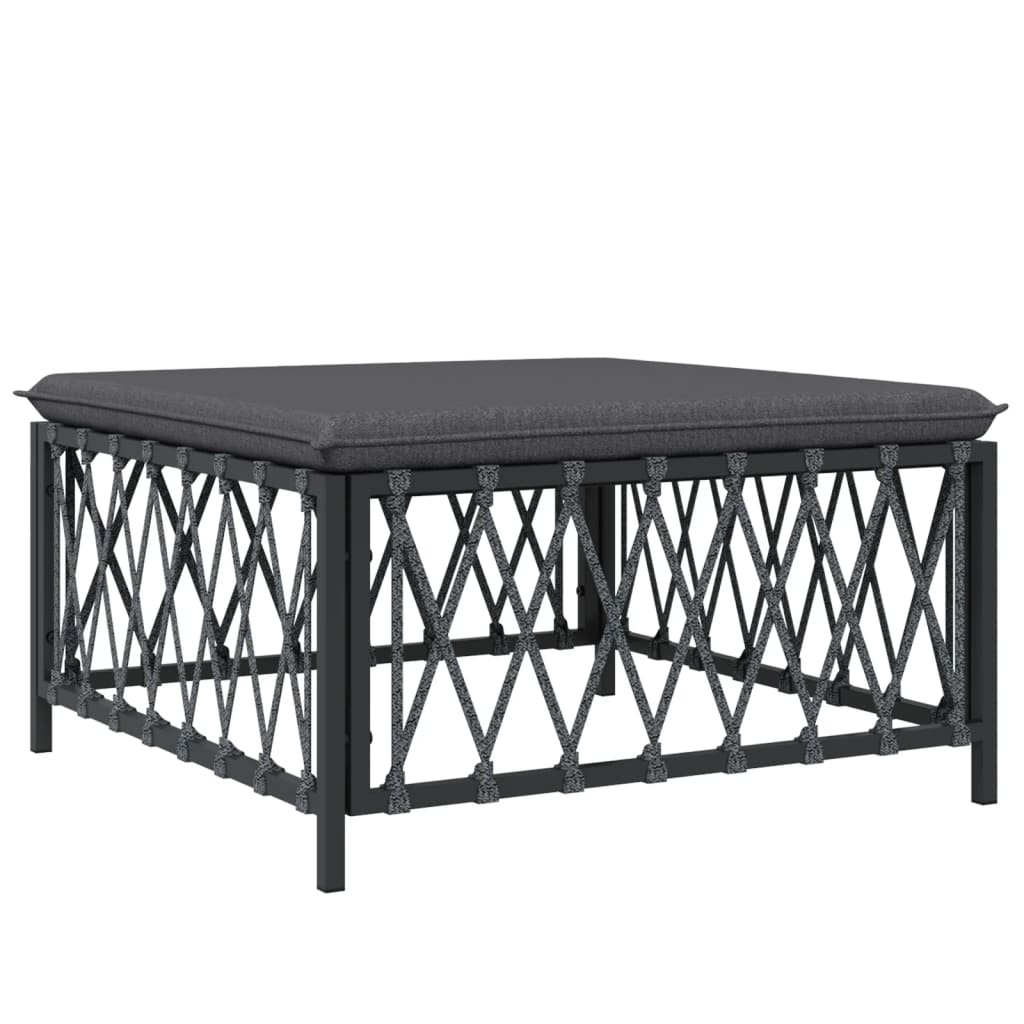 Set Salotto da Giardino 5 pz con Cuscini in Acciaio Antracite | homemem39