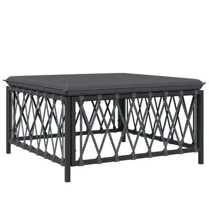 Set Salotto da Giardino 5 pz con Cuscini in Acciaio Antracite | homemem39