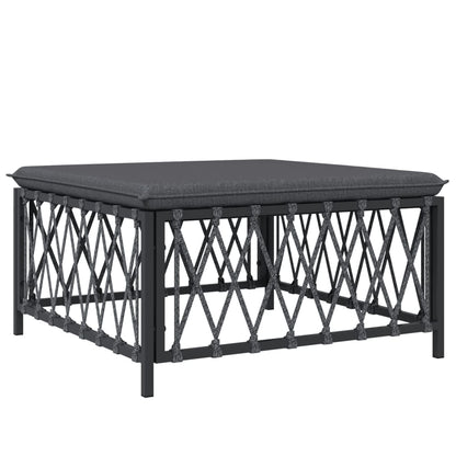 Set Salotto da Giardino 6 pz con Cuscini in Acciaio Antracite | homemem39