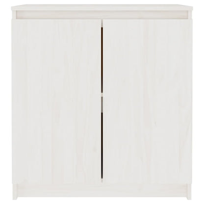 Armadietto Bianco 60x36x65 cm in Legno Massello di Pino - homemem39