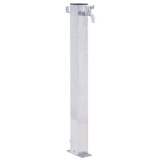 Colonna d'Acqua da Giardino 40 cm Acciaio Inox Quadrato - homemem39