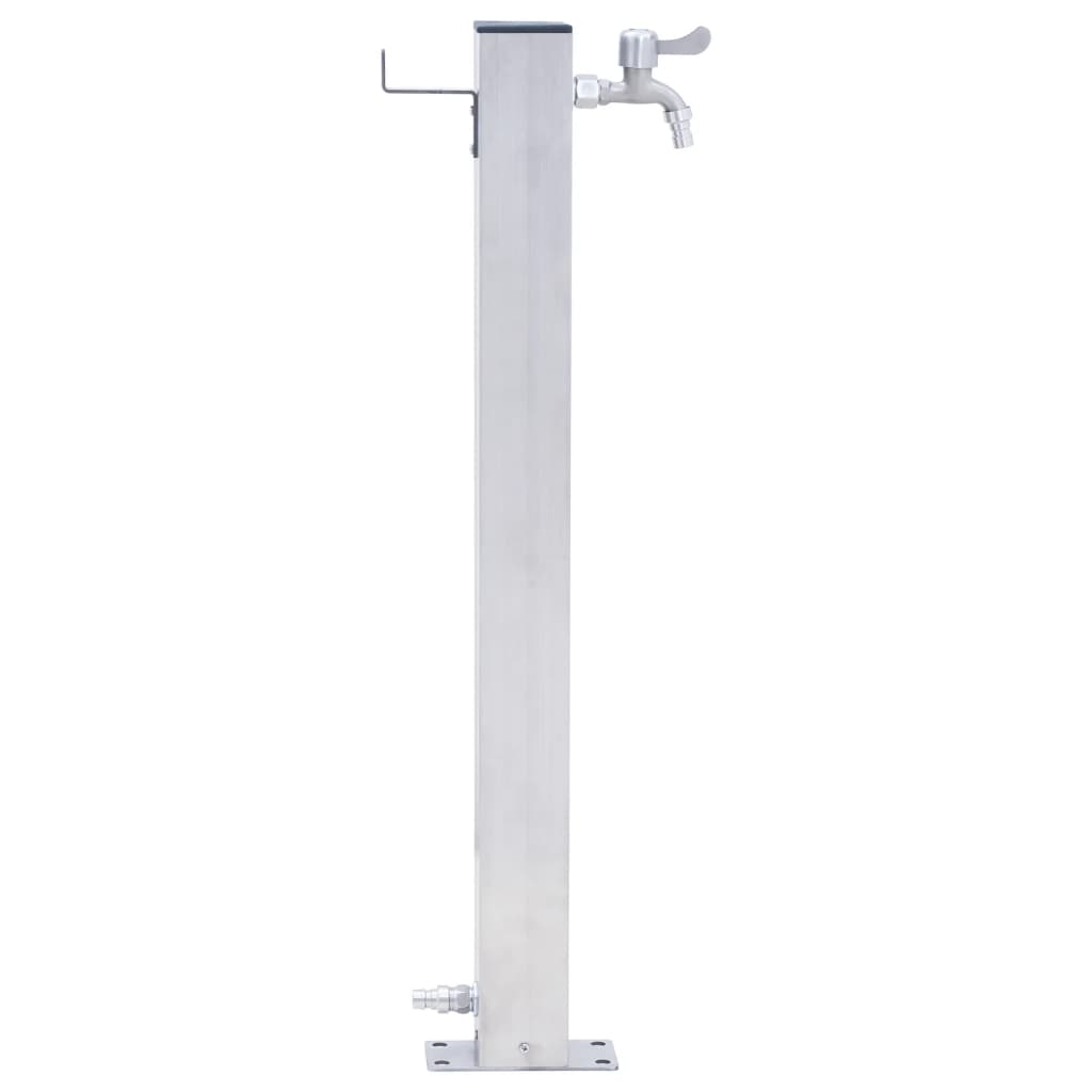 Colonna d'Acqua da Giardino 40 cm Acciaio Inox Quadrato - homemem39