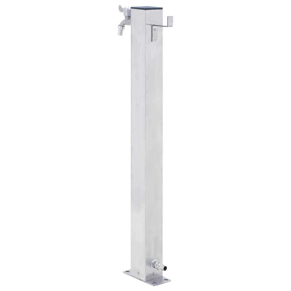 Colonna d'Acqua da Giardino 40 cm Acciaio Inox Quadrato - homemem39