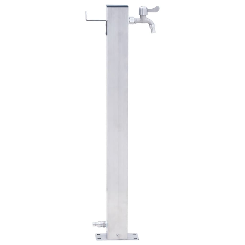 Garden Water Column 80 cm Square Stainless Steel