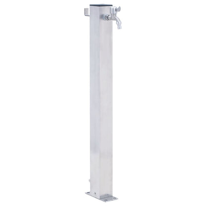 Colonna d'Acqua da Giardino 100 cm Acciaio Inox Quadrato - homemem39