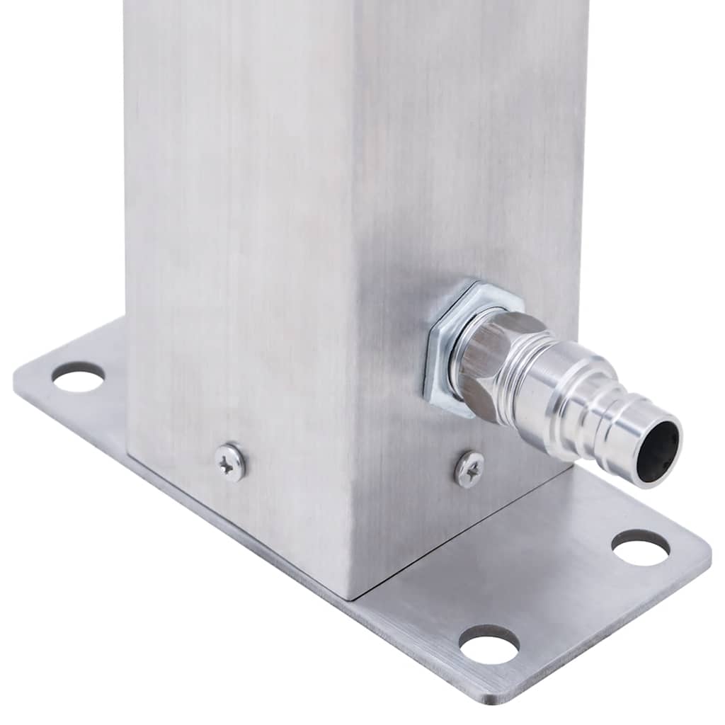 Colonna d'Acqua da Giardino 100 cm Acciaio Inox Quadrato