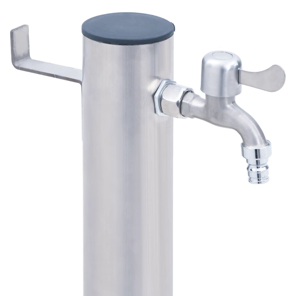 Colonna d'Acqua da Giardino 80 cm Acciaio Inox Rotonda - homemem39