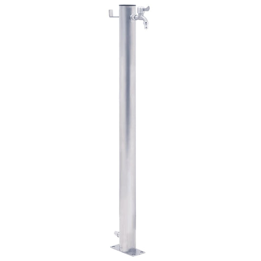 Colonna d'Acqua da Giardino 100 cm Acciaio Inox Rotonda - homemem39