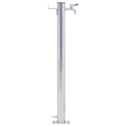 Colonna d'Acqua da Giardino 100 cm Acciaio Inox Rotonda - homemem39