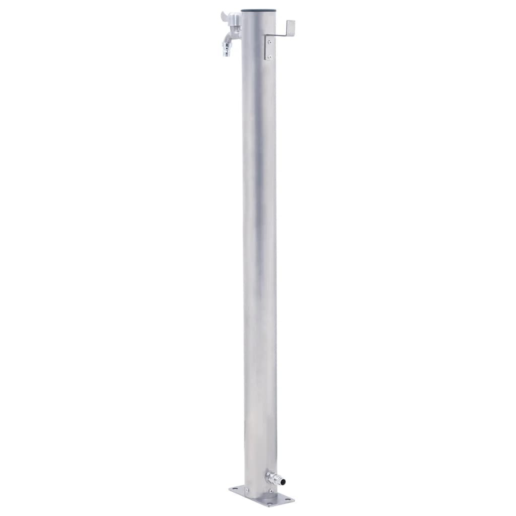 Colonna d'Acqua da Giardino 100 cm Acciaio Inox Rotonda - homemem39