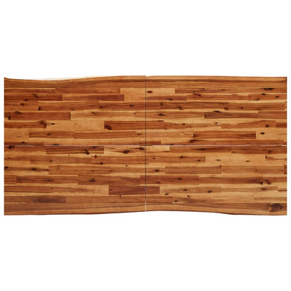 Set da Pranzo 3 pz con Bordi Vivi in Legno Massello di Acacia - homemem39