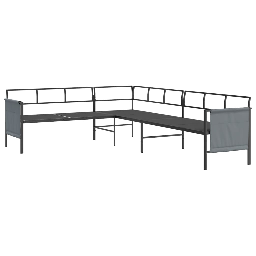Set da Pranzo da Giardino 2 pz in Acciaio Antracite | homemem39