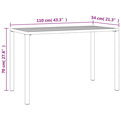 Set da Pranzo da Giardino 2 pz in Acciaio Antracite | homemem39