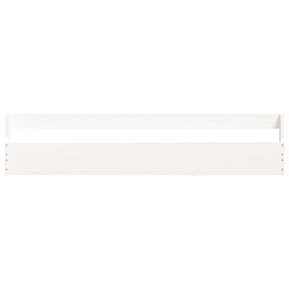 Scarpiere a Parete 2pz Bianco 110x9x23cm Legno Massello di Pino - homemem39