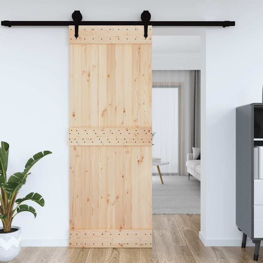 Porta NARVIK 85x210 cm in Legno Massello di Pino - homemem39