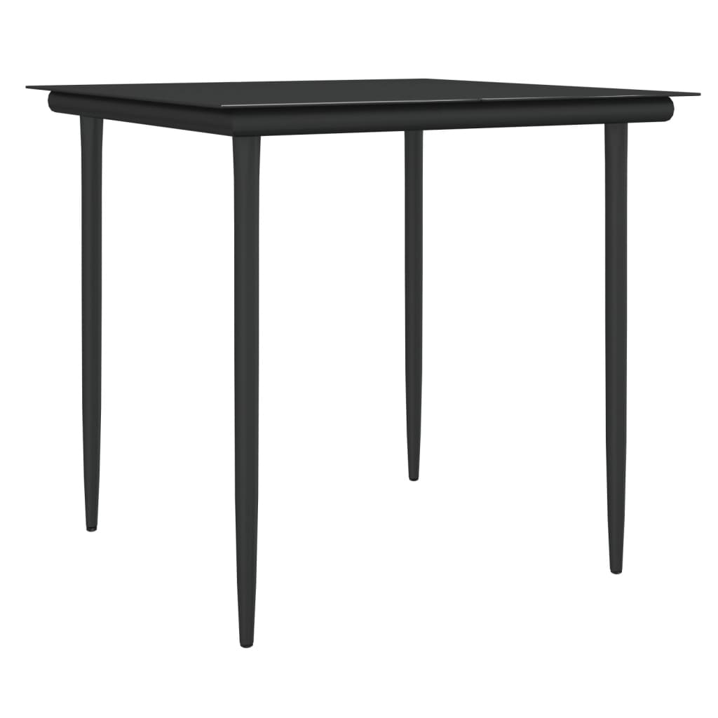 Set Pranzo da Giardino 3pz con Cuscini in Polyrattan e Acciaio - homemem39