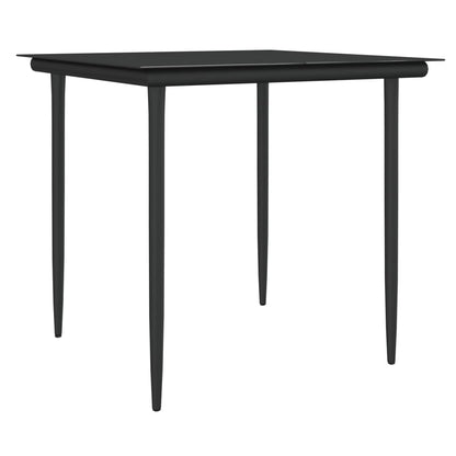 Set Pranzo da Giardino 3pz con Cuscini in Polyrattan e Acciaio - homemem39