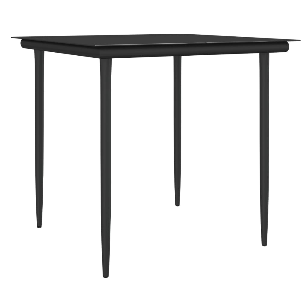 Set Pranzo da Giardino 3pz con Cuscini in Polyrattan e Acciaio | homemem39