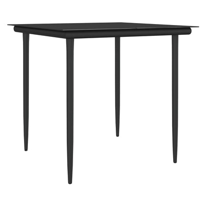 Set Pranzo da Giardino 3pz con Cuscini in Polyrattan e Acciaio - homemem39