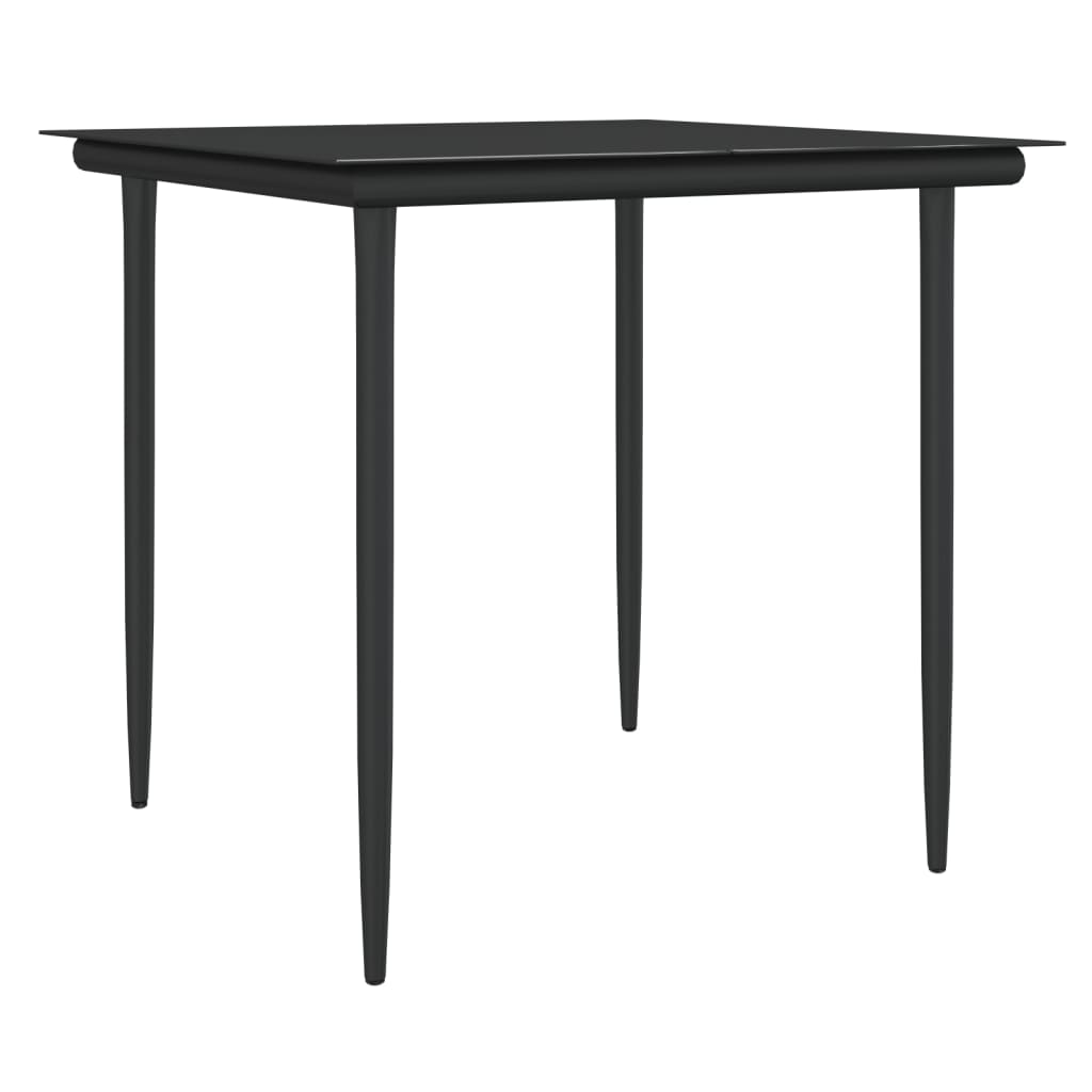 Set Pranzo da Giardino 5pz con Cuscini in Polyrattan e Acciaio | homemem39