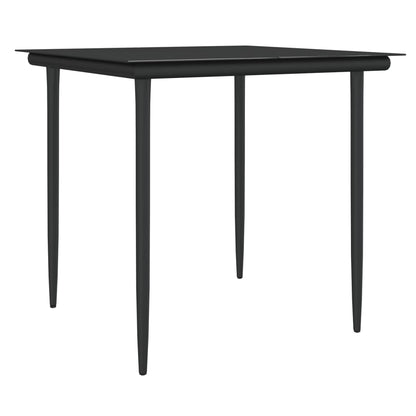 Set Pranzo da Giardino 5pz con Cuscini in Polyrattan e Acciaio | homemem39