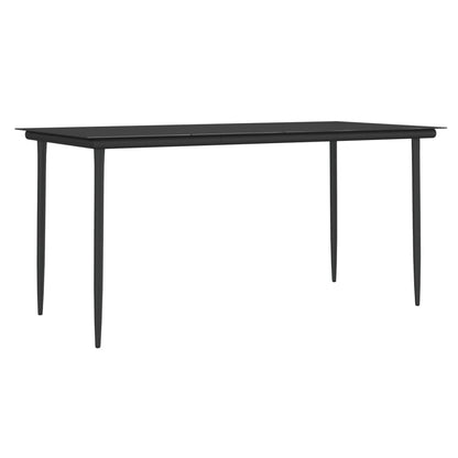 Set Pranzo da Giardino 5pz con Cuscini in Polyrattan e Acciaio | homemem39