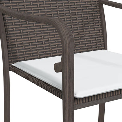 Set Pranzo da Giardino 7 pz con Cuscini in Polyrattan e Acciaio | homemem39