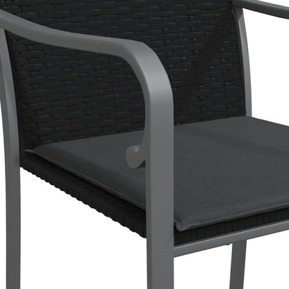 Set Pranzo da Giardino 7 pz con Cuscini in Polyrattan e Acciaio | homemem39