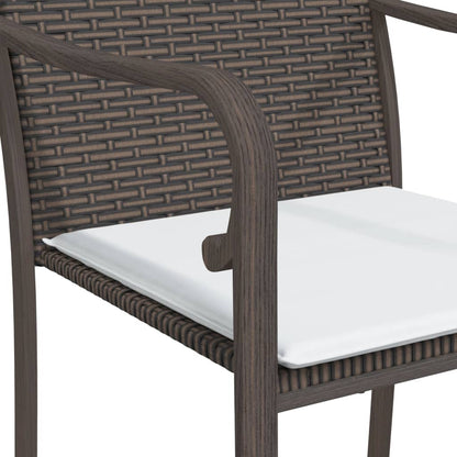 Set Pranzo da Giardino 7 pz con Cuscini in Polyrattan e Acciaio | homemem39