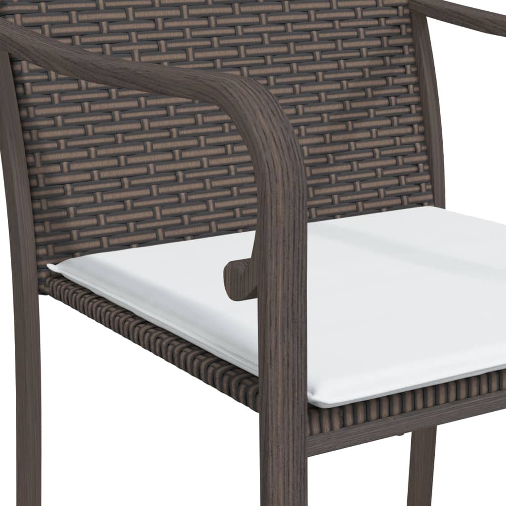 Set Pranzo da Giardino 7 pz con Cuscini in Polyrattan e Acciaio | homemem39