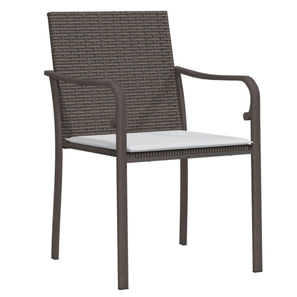 Set Pranzo da Giardino 5pz con Cuscini in Polyrattan e Acciaio - homemem39
