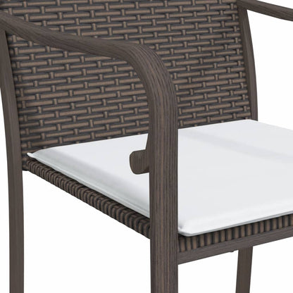Set Pranzo da Giardino 5pz con Cuscini in Polyrattan e Acciaio | homemem39