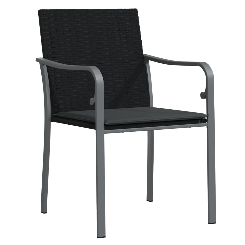 Set Pranzo da Giardino 7 pz con Cuscini in Polyrattan e Acciaio | homemem39