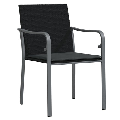 Set Pranzo da Giardino 7 pz con Cuscini in Polyrattan e Acciaio | homemem39